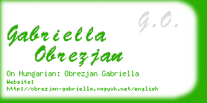 gabriella obrezjan business card